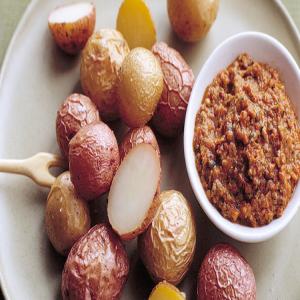 Roasted Baby Potatoes with Romesco Sauce image