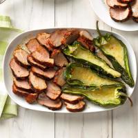 Grilled Pork and Poblano Peppers image