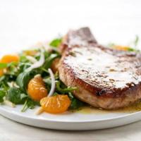 Mojito Pork Chops With Mandarin Orange & Arugula Salad image