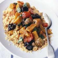 Vegetable tagine with almond & chickpea couscous image