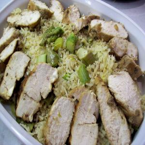 Rosemary Chicken With Rice & Asparagus image