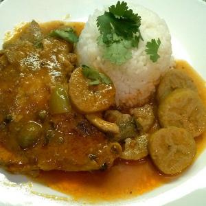 Pork Chops Fricasse with Green Plaintains image