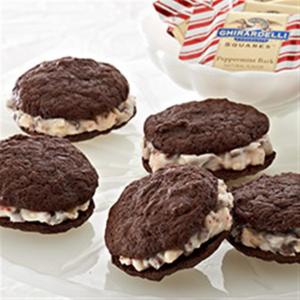 Peppermint Chocolate Sandwich Cookies image