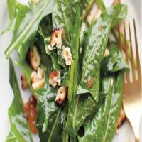 Wilted Dandelion Greens with Toasted Matzo Crumbles image