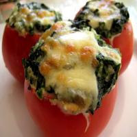 Cream Spinach Stuffed Tomatoes_image