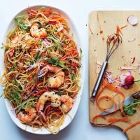 Sesame Rice Noodles with Shrimp image