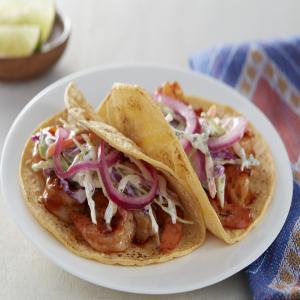 Chipotle BBQ Shrimp Tacos with Pickled Onions_image