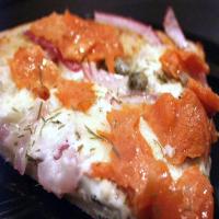 Salmon and Cream Cheese Pizza image