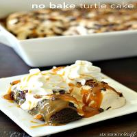 No Bake Turtle Cake Recipe_image