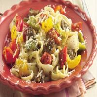 Linguine with Roasted Vegetables and Pesto image