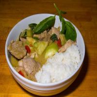 Thai Green Curry Paste With Pork and Chinese Okra image
