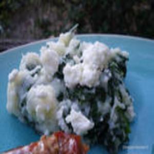 Spinach Mash With Garlic and Fetta_image