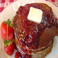 Buttermilk Buckwheat Pancakes With Summer Fruit Syrup_image