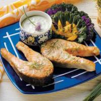 Salmon with Chive Mayonnaise image