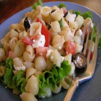 Greek Pasta Shells Salad_image