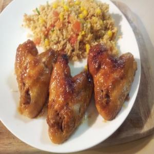 Honey Garlic Chicken Wings With a Kick image
