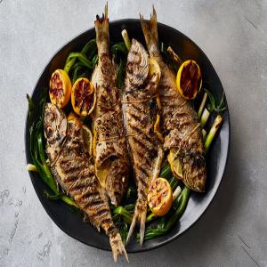 Grilled Porgy With Lemons and Scallions image
