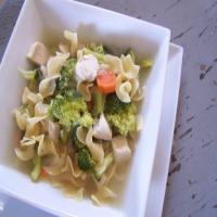 Chicken Broccoli Noodle Soup image