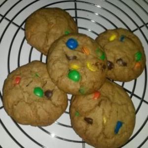 chocolate M&M cookies image