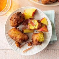 Peachy-Keen Halloumi Fritters image
