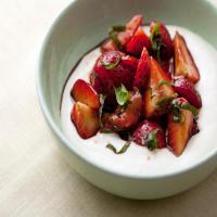 Balsamic Strawberries with Ricotta Cream image