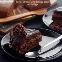 Fatless Chocolate Sponge Cake with Eggs_image
