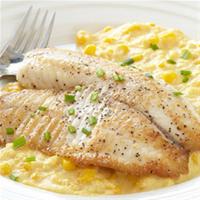 Sauteed Tilapia with Creamed Corn and Chives image