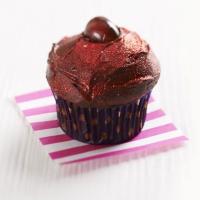 Red velvet choc-cherry cupcakes image