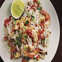Rice Noodles with Shrimp and Cilantro_image