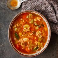 Winter vegetable & lentil soup image