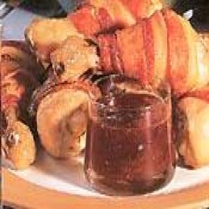 Bacon-Wrapped Chicken Drumsticks with Plum Sauce_image