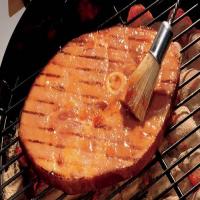 Grilled Ham Steak with Mustard Sauce image