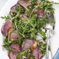 Roasted sirloin of beef with salsa verde image