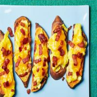 Sweet Potato Toast with Bacon, Egg and Cheese image