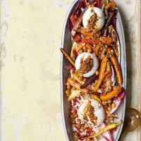 Carrot, chicory & mandarin salad with burrata & walnuts image