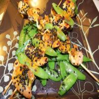 Grilled Shrimp Skewers with Sugar Snap Peas image