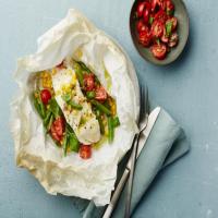 Cod with Tomato-Basil Salsa Parchment Pack image