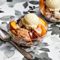 Peach Cobbler with Buttermilk Ice Cream_image