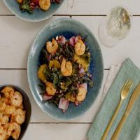 Spicy Citrus Shrimp with Roasted Kale image