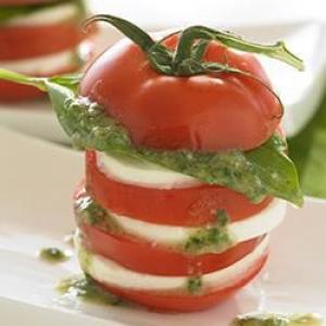 Caprese Salad with Soybean Walnut Pesto Vinaigrette_image