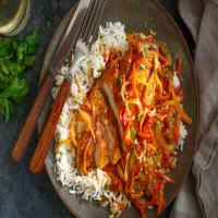 Chicken Breasts With Peppers, Tomatoes and Saffron image