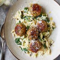 Pheasant meatballs with orzo image