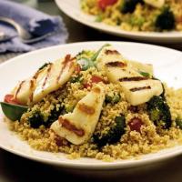 Grilled halloumi with spiced couscous image