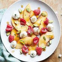Peach & raspberry fruit salad with mascarpone_image