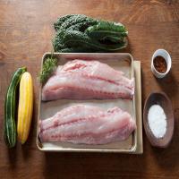 Grilled Striped Bass With Charred Kale and Yellow Squash image
