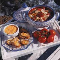 Fish Soup with Tomatoes and Red Pepper-Garlic Sauce image
