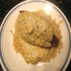 Parmesan Crusted Chicken In Cream Sauce W/ Rice_image