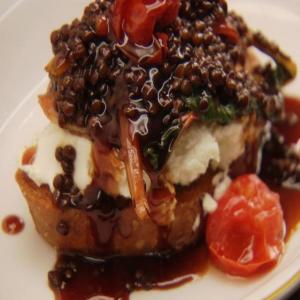 Lentil and Goats Cheese Crostini image