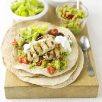 Lime & pepper chicken wraps image