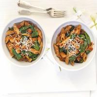 Pasta with chilli tomatoes & spinach image